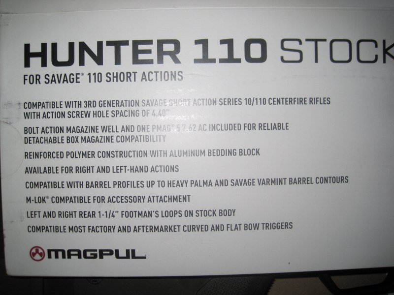 Magpul Hunter 110 Stock, Savage 110 Short Action