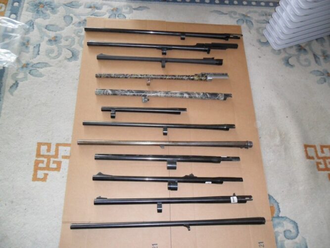 Various shotgun barres for sale.