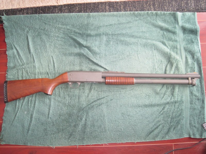 Ithaca M-87 D.S. Police Special Pump action shotgun.