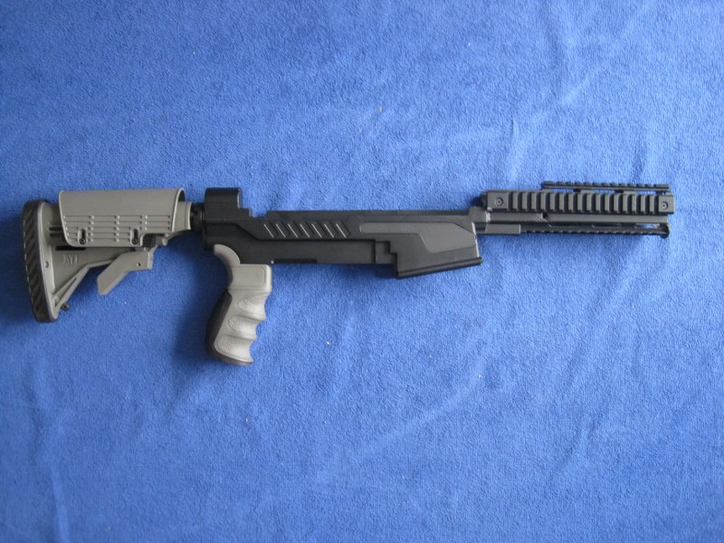 SKS Aluminum chassis and AR-15 ATI stock.