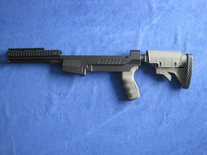 SKS Aluminum chassis and AR-15 ATI stock.